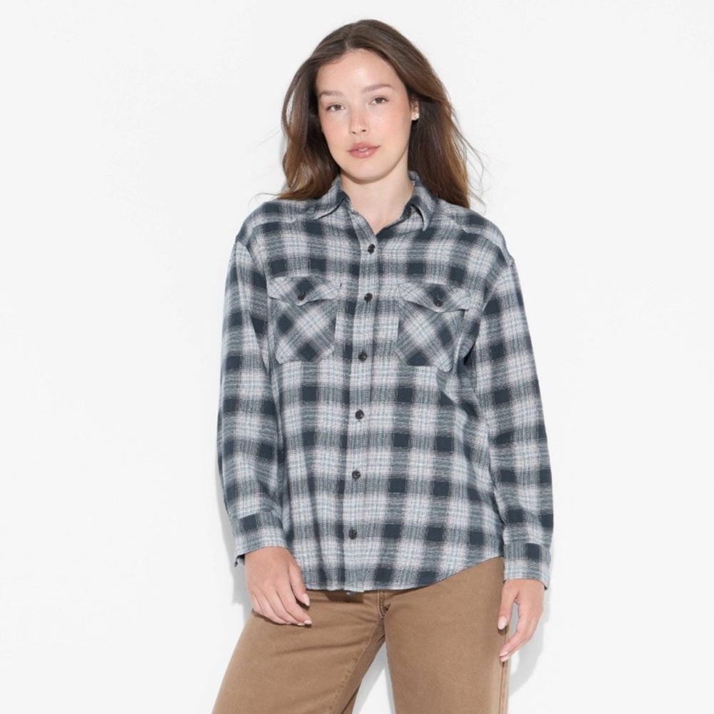 Wild Fable Oversized Plaid‎ Flannel size M